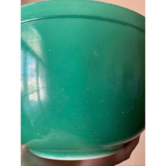 Pyrex mixing nesting bowl primary green 2.5 qt opal #403 50’s vintage retro kitc - Picture 2 of 4